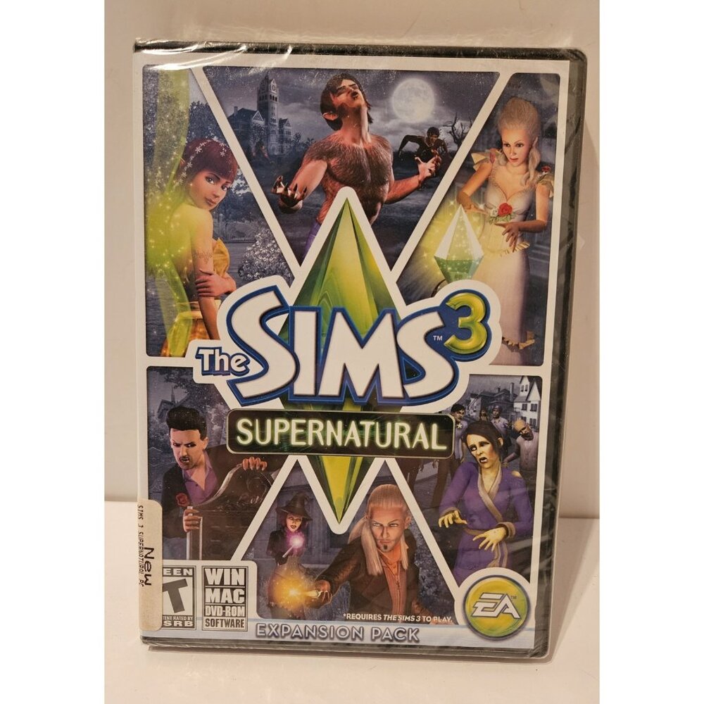 Sims 3: Supernatural (Windows/Mac DVD-ROM, 2012) Expansion Pack Brand New Sealed